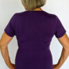 Organic Cotton Aura Burst Yoga Fit Tee- Purple back