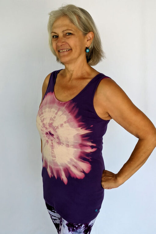 Aura Burst Tie Dye Yoga Tank Top - Purple by Blue Lotus Yogawear