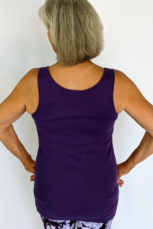 Aura Burst Tie Dye Yoga Tank Top - Purple Back by Blue Lotus Yogawear