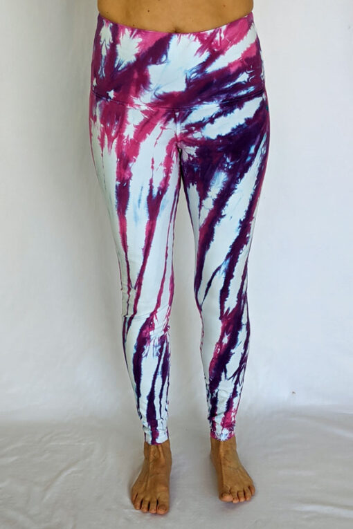 Shibori Dye High Waist Ankle Length Yoga Legging by Blue Lotus Yogawear