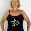 Organic Cotton Om Print Cami with Adjustable Straps by Blue Lotus Yogawear