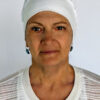 Organic Cotton and Lace Head Covering - Kundalini White -2 by Blue Lotus Yogawear
