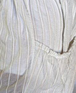 Gauze Long Sleeve Dress - Kundalini White Fabric Detail