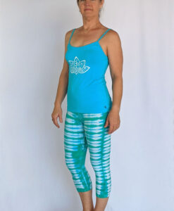 Organic Cotton Lotus Cami with Adjustable Straps- Turquoise Outfit by Blue Lotus Yogawear