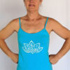 Organic Cotton Lotus Cami with Adjustable Straps- Turquoise by Blue Lotus Yogawear