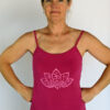 Organic Cotton Lotus Cami with Adjustable Straps- Fuschia by Blue Lotus Yogawear