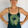 Organic Cotton Aura Burst Cami with Adjustable Straps- Jade by Blue Lotus Yogawear