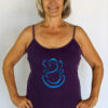 Organic Cotton Ganesha Cami with Adjustable Straps- Purple by Blue Lotus Yogawear
