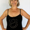 Organic Cotton Ganesha Cami with Adjustable Straps- Black by Blue Lotus Yogawear