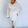 Gauze Long Sleeve Tunic Dress - Kundalini White by Blue Lotus Yogawear