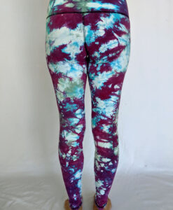 Crystal Dye High Waist Ankle Length Yoga Legging- Lilac Back by Blue Lotus Yogawear