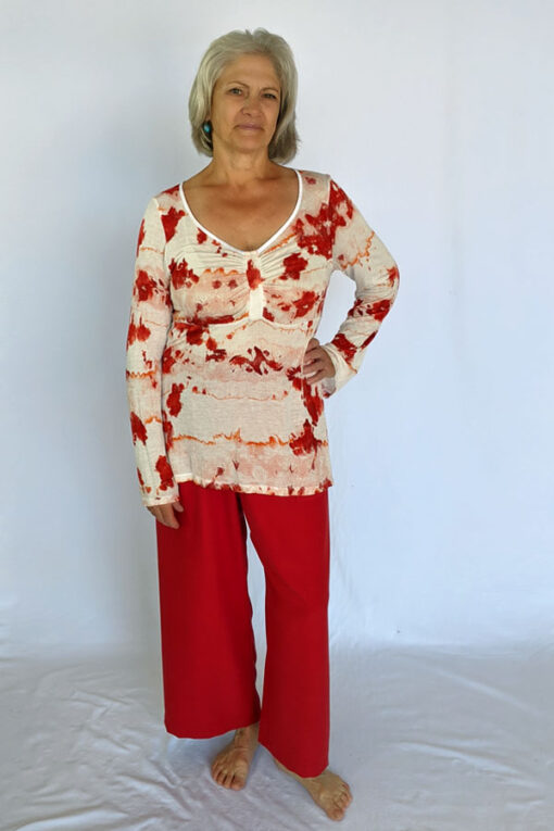 Printed Cotton Empire Waist Sweater Outfit by Blue Lotus Yogawear