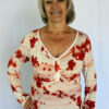 Printed Cotton Empire Waist Sweater by Blue Lotus Yogawear