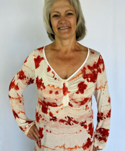Printed Cotton Empire Waist Sweater by Blue Lotus Yogawear