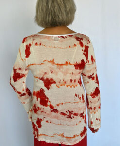 Printed Cotton Empire Waist BackSweater by Blue Lotus Yogawear