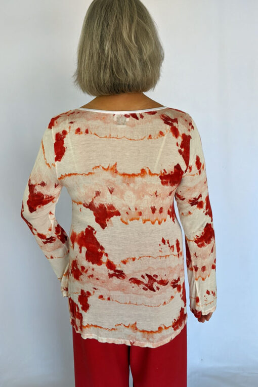 Printed Cotton Empire Waist BackSweater by Blue Lotus Yogawear