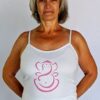 Organic Cotton Ganesha Cami with Adjustable Straps- Kundalini White by Blue Lotus Yogawear